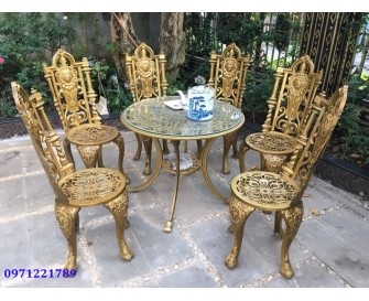 Bàn ghế sắt mỹ thuật BG02