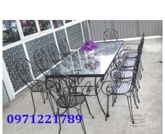 Bàn ghế sắt mỹ thuật BG14