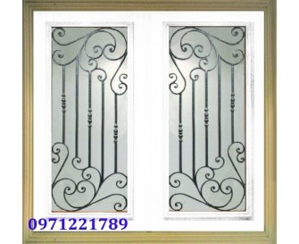 Xen hoa cửa sổ sắt mỹ thuật XH11